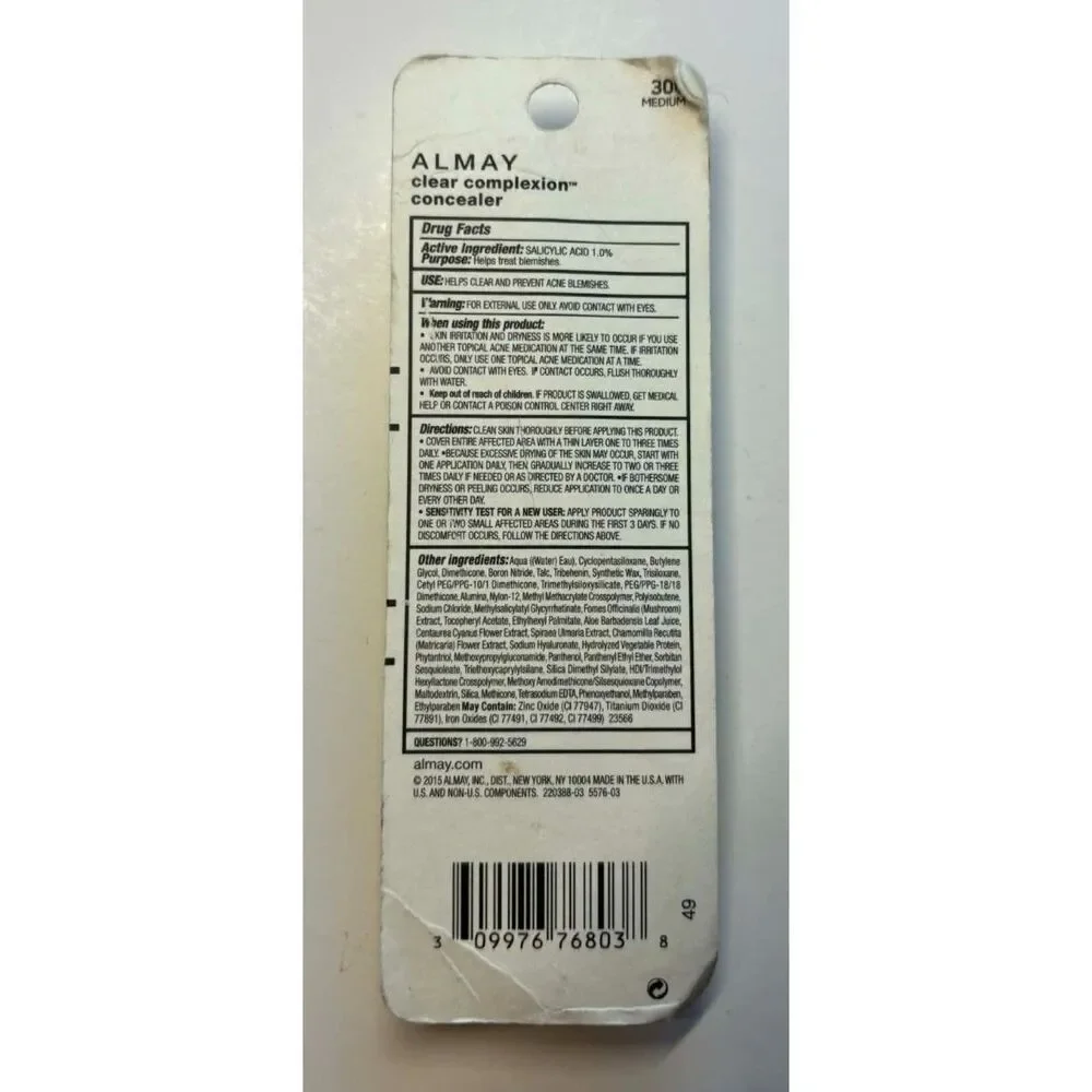 Almay Clear Complexion 4 in 1 Blemish Eraser Concealer 300 Medium
